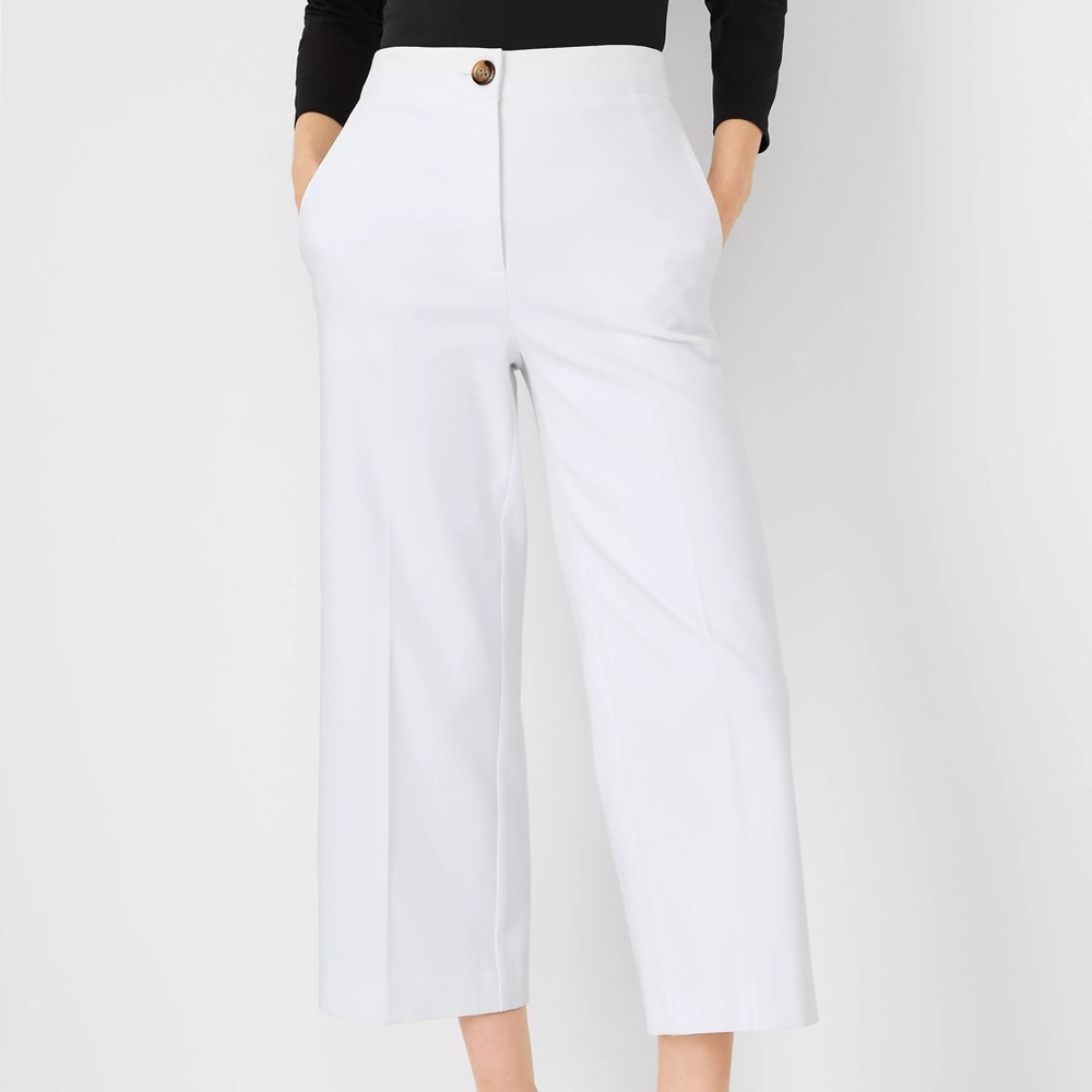 Ann Taylor Kate Wide Leg Crop Pants